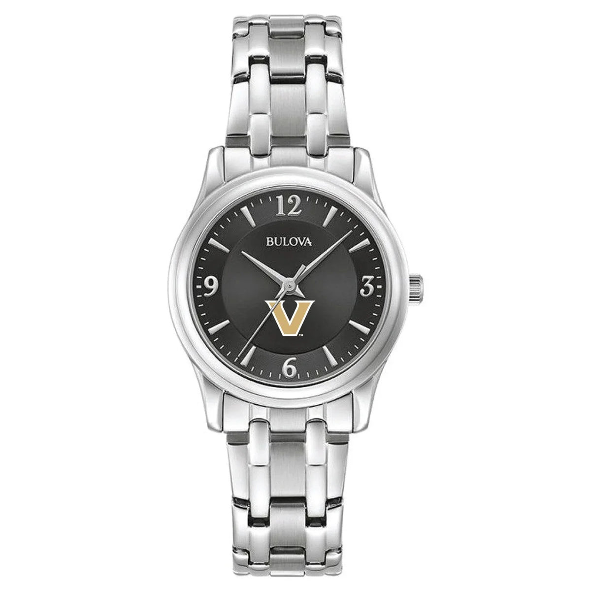 Corporate Watch Women's Steel Stainless Commodores Bulova Black Vanderbilt Collection
