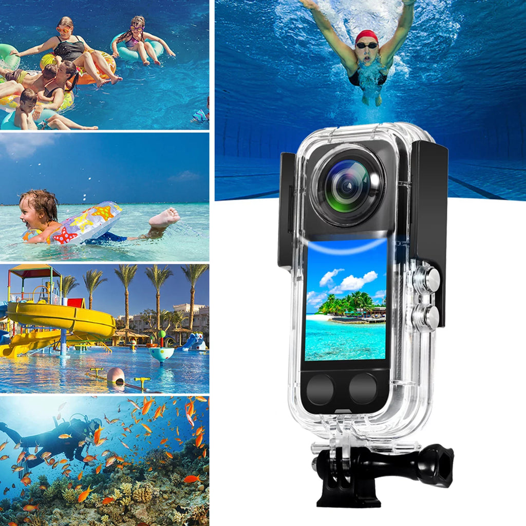 Waterproof Panoramic Case Housing Replacement ametoys Underwater Diving for 40M Dive Case X3