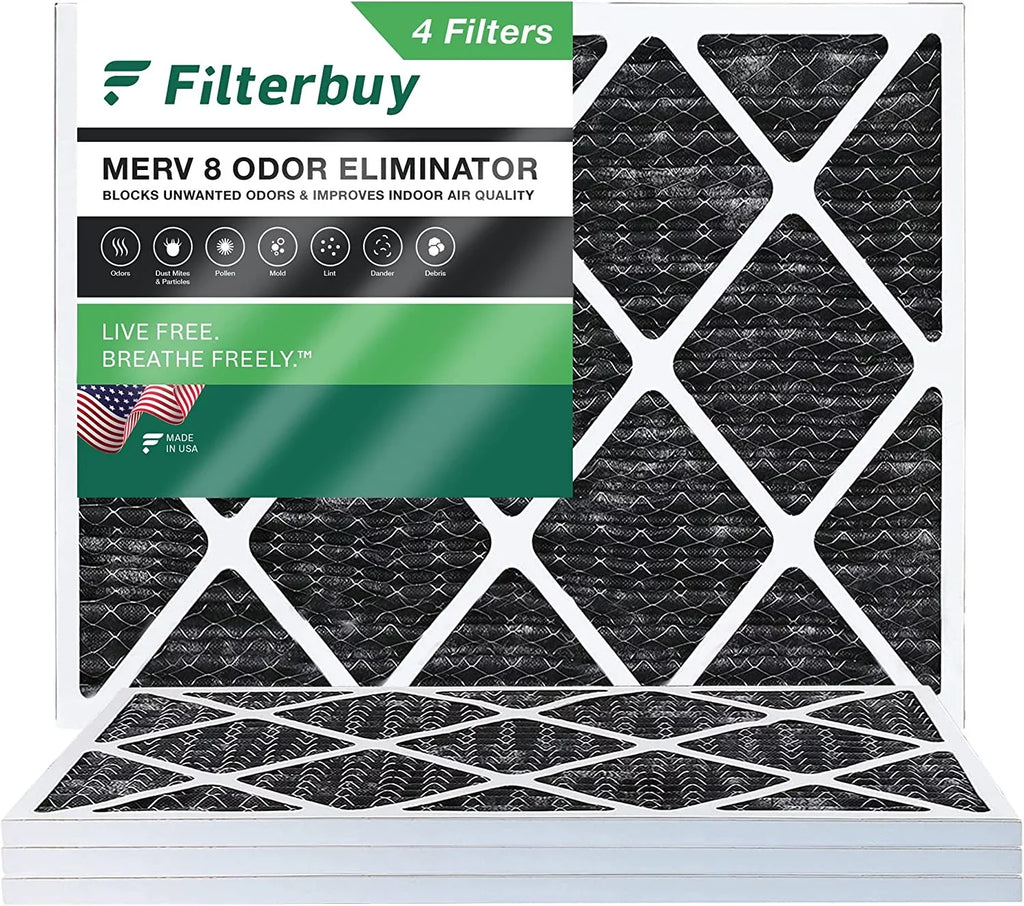 Filters 8 Furnace HVAC Eliminator with Air (4-Pack) Activated Carbon AC MERV Pleated Filterbuy Odor 14x18x1