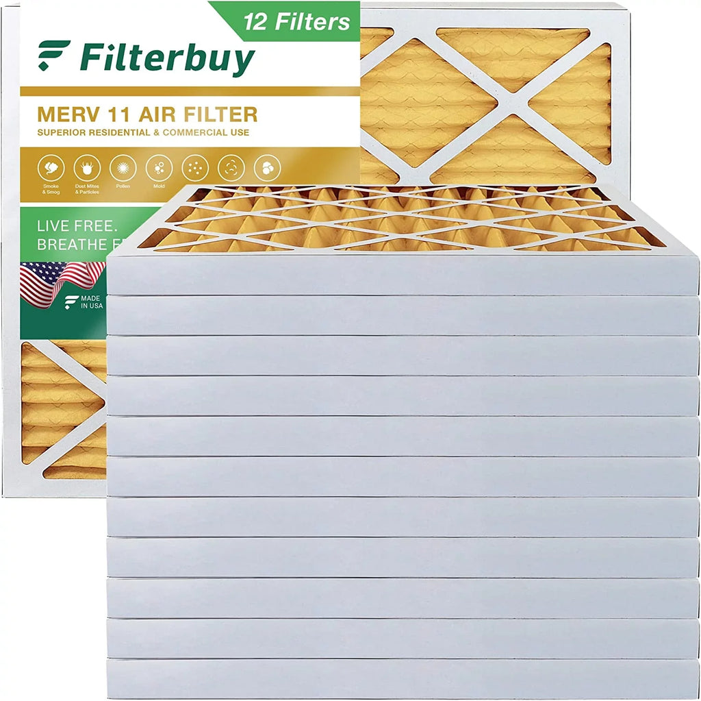 AC 12x16x2 Filterbuy 11 Filters (12-Pack) HVAC Pleated MERV Air Furnace