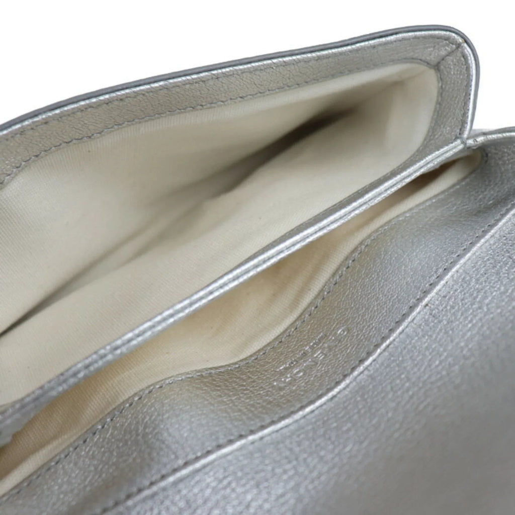 Duet silver leather Givenchy brown shoulder ivory BB500VB01C Pre-Owned (Good) bag