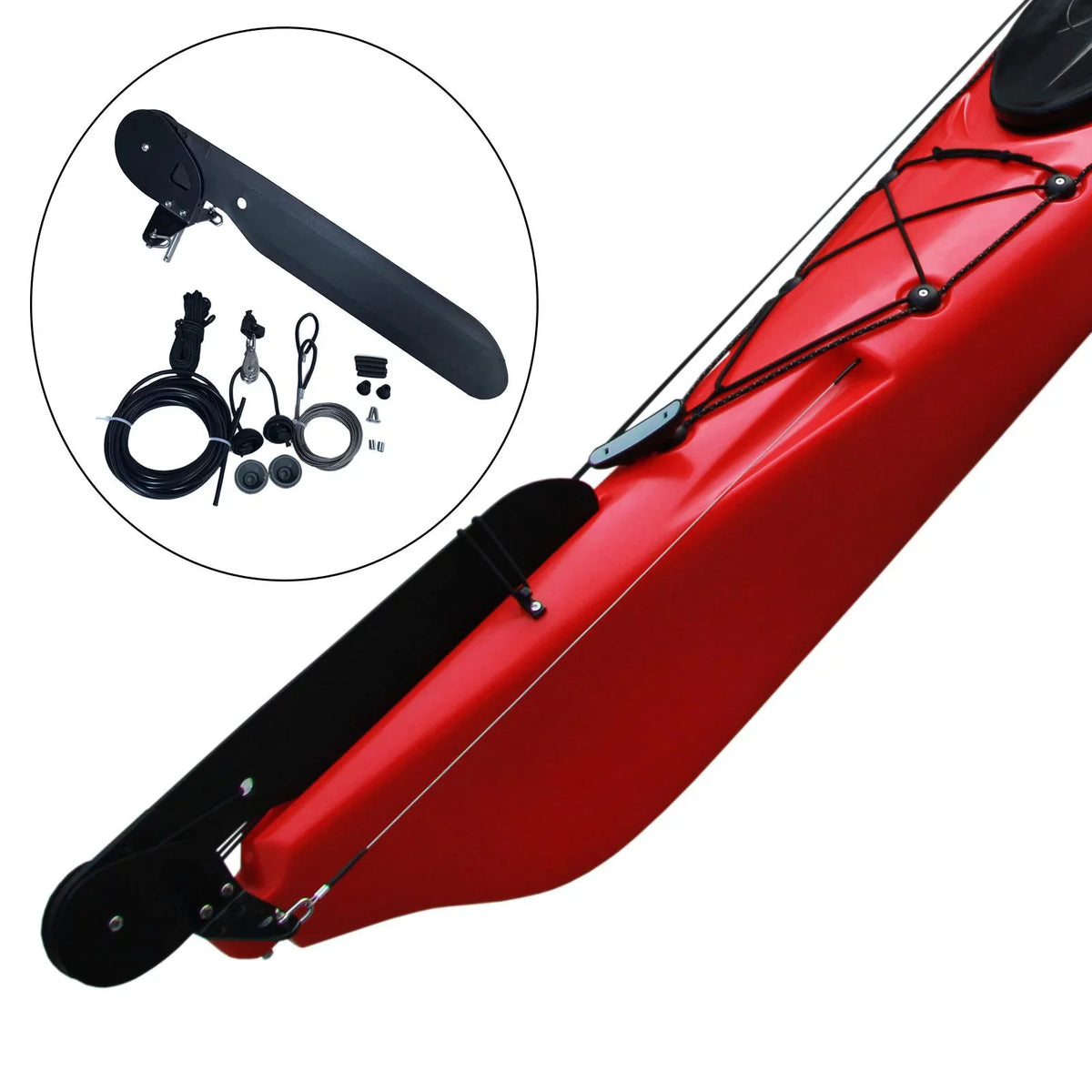 Canoe Kayak Kayak Watercraft Nylon Foot Rudder Replacement System Fishing Control Parts Rudder, Boat for Accessories Steering