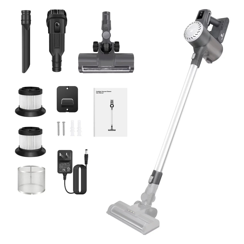 with Mins Runtime, for Home Powerful 30 in Dayplus Cleaners 1 Filtration Up Stick Cordless Batteries, Vacuum Lithium HEPA Vacuum to 6 Upright 2000mAh Cleaner,