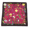(Like Bordeaux Pre-Owned Flora 100% Silk x aq9410 GUCCI Muffler Large Gucci New) Pink Scarf Print Flower Carre