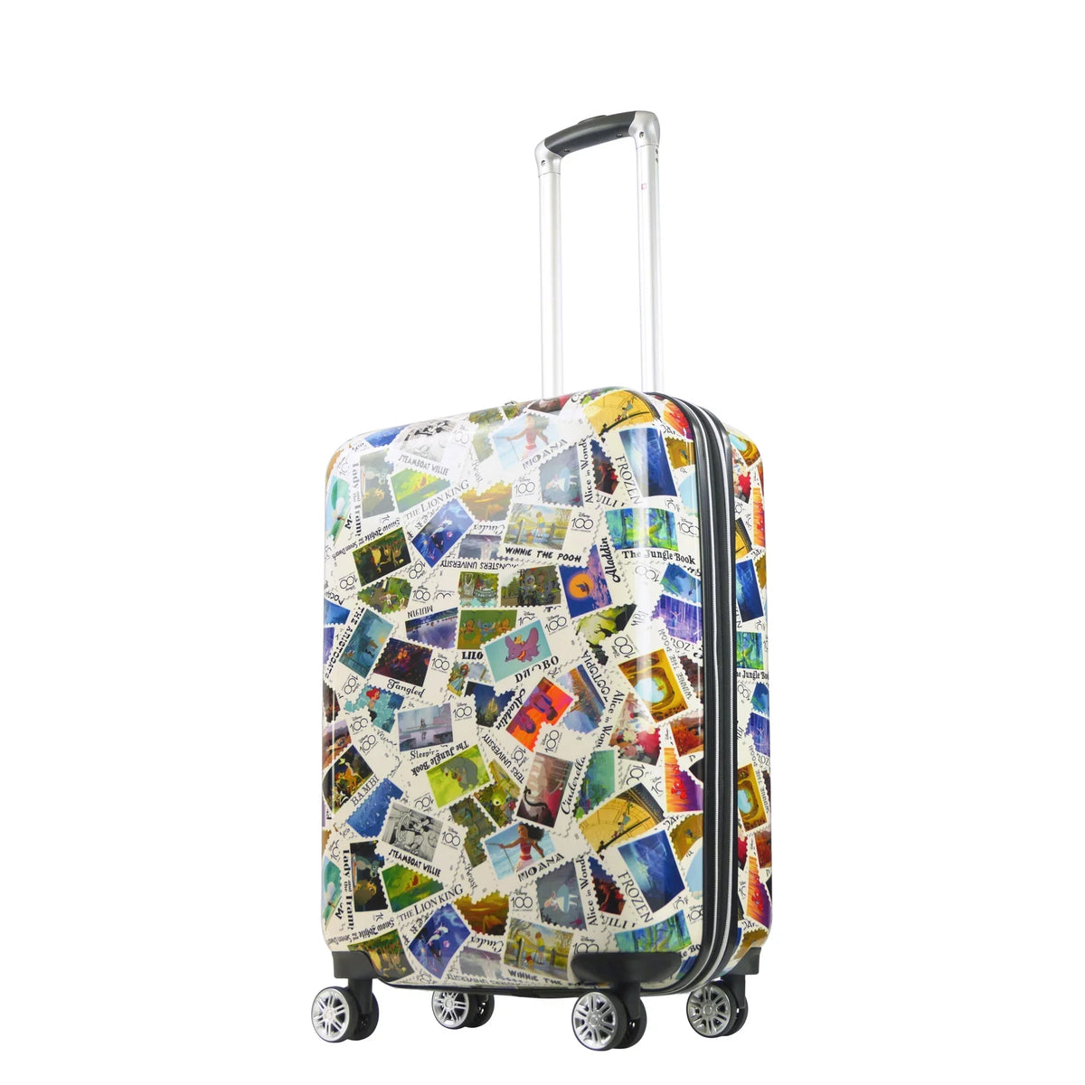 Disney Wheels, Inch Suitcase with Spinner Disney Multi Rolling Luggage, 26 Stamps Hardshell