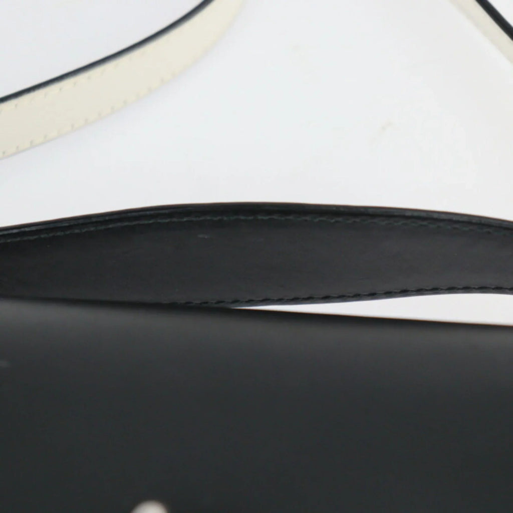 system shoulder 331916 Pre-Owned Balenciaga 2WAY calf bag handbag BALENCIAGA black mailon silver (Good) mini leather trapeze ivory hardware
