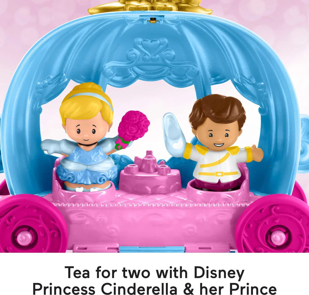 Princess Figures Disney with Cinderella’s Carriage Playset Dancing & Little People Horse Toddler