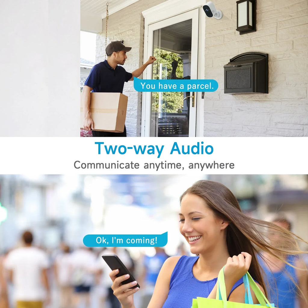 Outdoor, Spotlight Camera Cloud/SD Motion 4MP Storage, Home PIR 2.4GHz XVIM Waterproof, Detection with Powered Security Card Security WiFi, Battery Audio, Vision, Camera Night Wireless 2.5K 2-Way