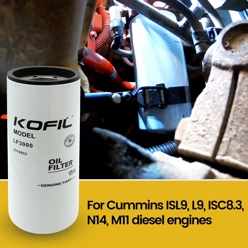 For Combination Cummins Oil Filter Lube Fleetguard 5pcs Filter LF3000