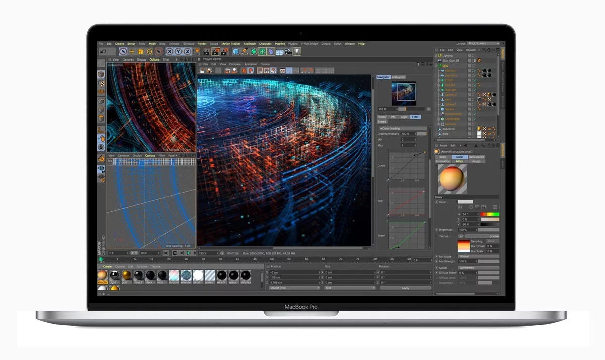 Core (2019) Grade Included 16GB Apple Display 2560x1600 Pro Big Adapter Silver, Macbook Sur A 13.3-inch OS Mac Touch Quad i5 SSD MV972LL/A Memory (Retina, 2.4Ghz 256GB Bar) Power