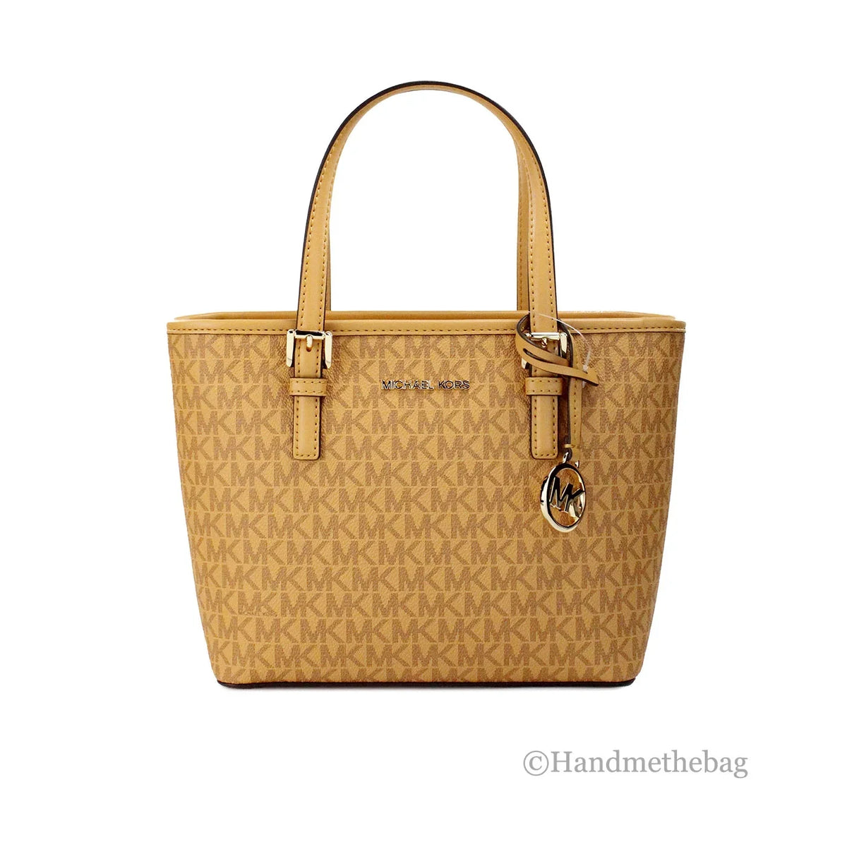 Cider Tote Carryall Set Top PVC Michael Purse XS Jet Kors Zip Bag Leather