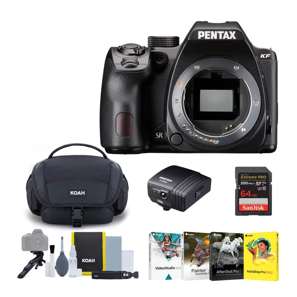 GPS Camera Unit with O-GPS2 KF Pentax DSLR (Black) Bundle Body