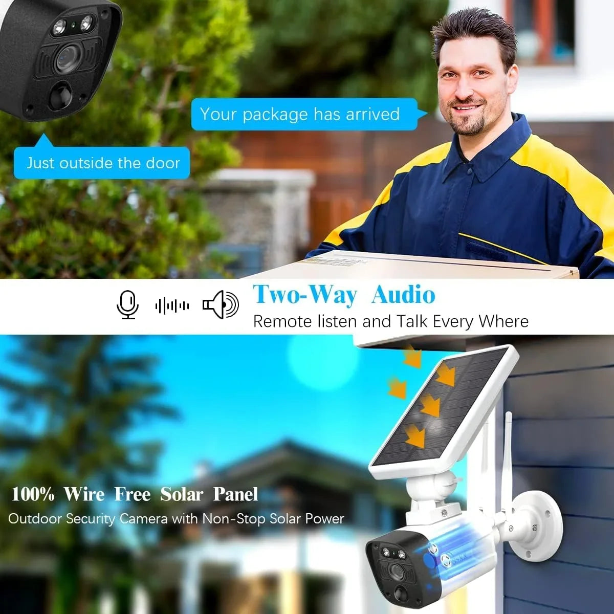 pre-installed 2TB Security {100% Solar 2K Wire-free Home 6pcs 8-channel system, OOSSXX 3.0MP System}, by Drive Wireless solar Camera Surveillance with Hard NVR, cameras