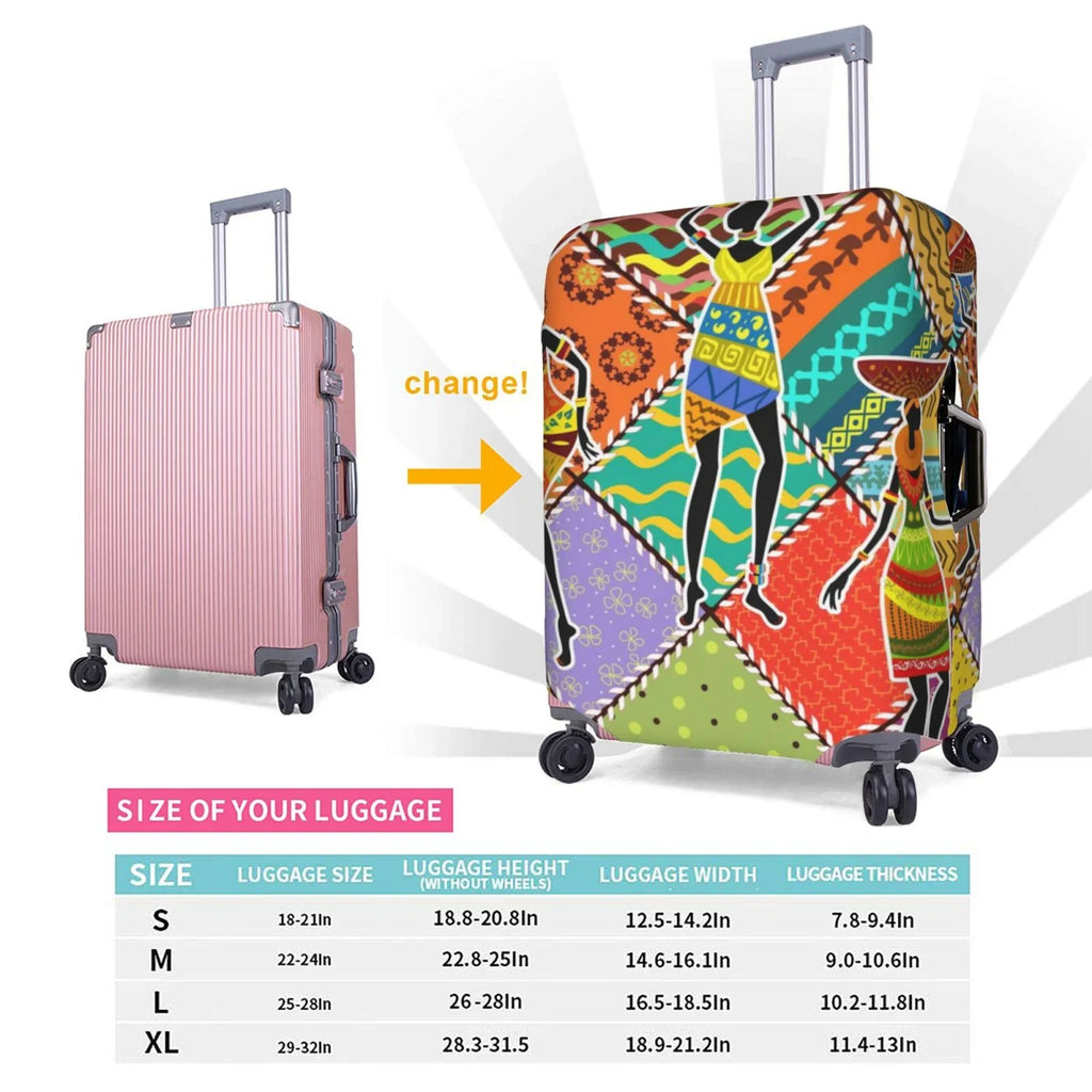Suitcase Suitcase Protector- Kll Cover Luggage Cover Dancing African Womans