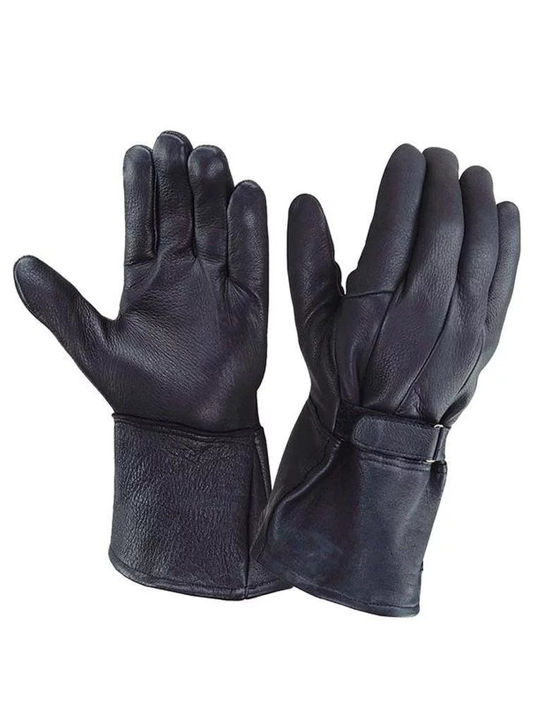 Gauntlet Deerskin - Men's Gloves,Black,Size Leather 5XL