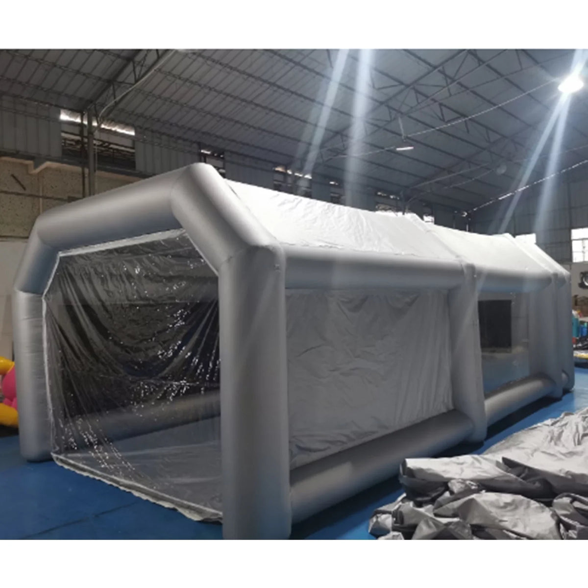 Windows Built-in Paint 26x13x10ft Inflatable Spray Portable Blower Spray Mobile Filter Booth System Paint PVC Air Miumaeov Spray Tent Paint and Transparent with Giant Inflatable Booth