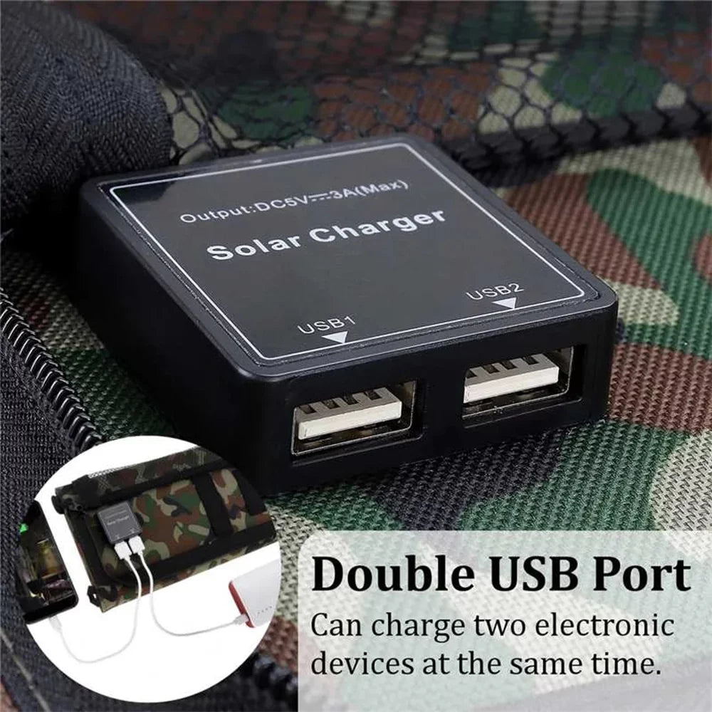 Hiking Outdoor 80W USB Power Panel Phone Folding JLLOM Solar Camping Bank Charger