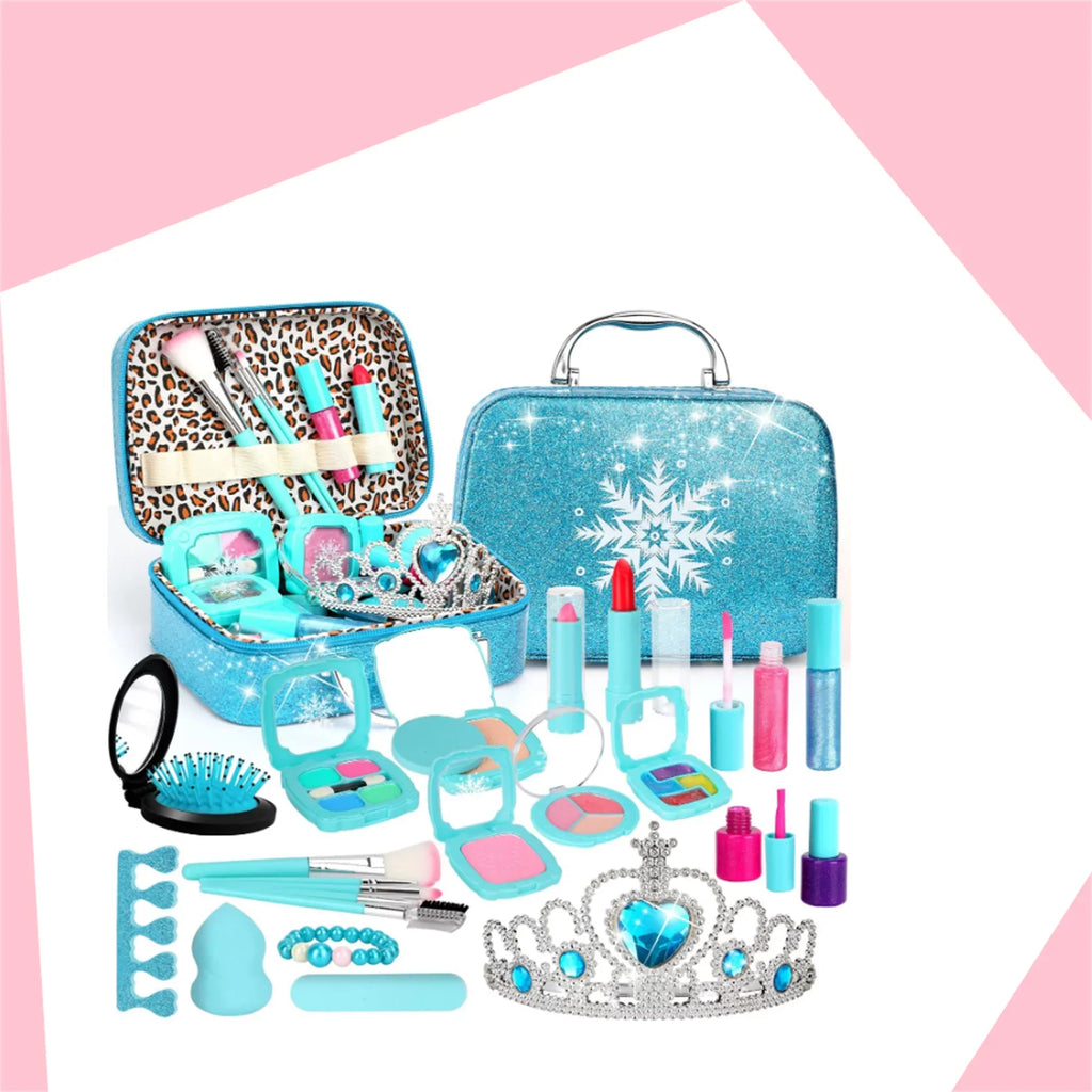 Girl,Washable Real Kids Makeup Make Frozen up kit for Kit