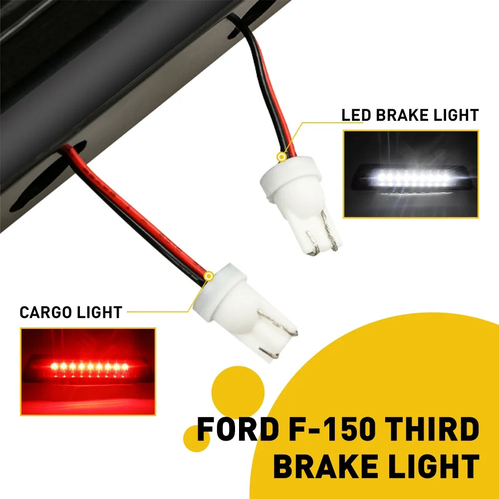 Saving, Power Waterproof Cargo Ford The Smoked F150, Light For 2009-2014 Brake Light/Rear IP67 3rd