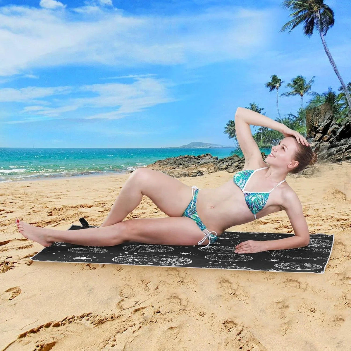 Towel Planets Towel - Space Beach Compact Lightweight Travel - Quick Oversized Dry Holiday（387） Towels Camping Bestwell Pattern for Super Swimming Absorbent