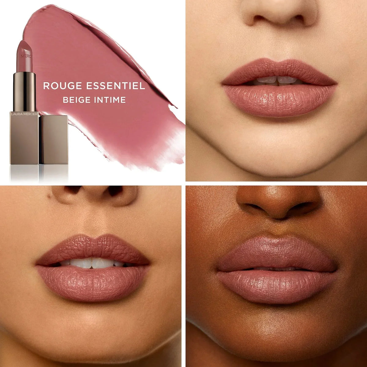 Cream Rouge Laura Lipstick - Silky Beige - Intime brown Essentiel light Mercier