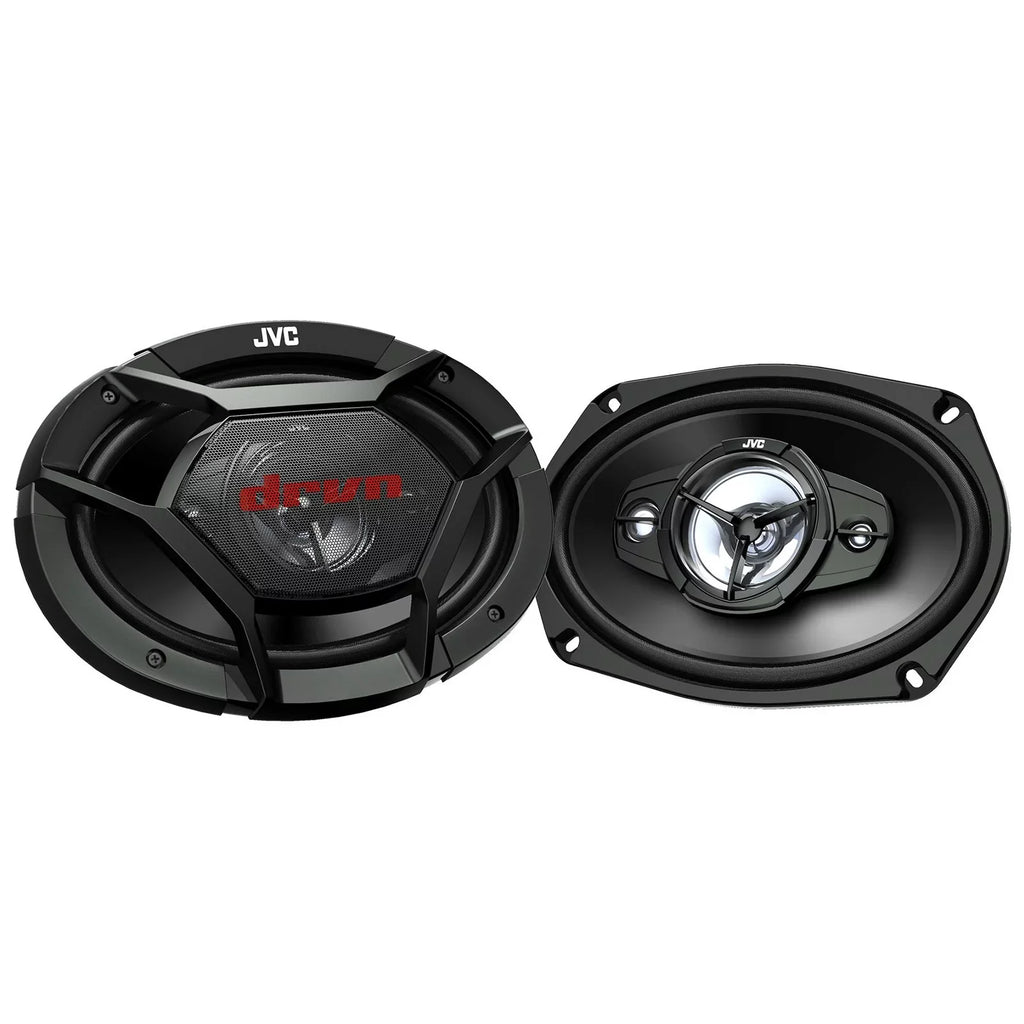 Combo Bundle DIN 4-Way Bluetooth Watt USB Double Radio 2x Power Coaxial Audio Speakers KW-V960BW Receiver Car AM/FM and Dual 550 Peak CD/DVD with Player JVC Upgrade Car 16G Wire Speaker 6x9" Factory