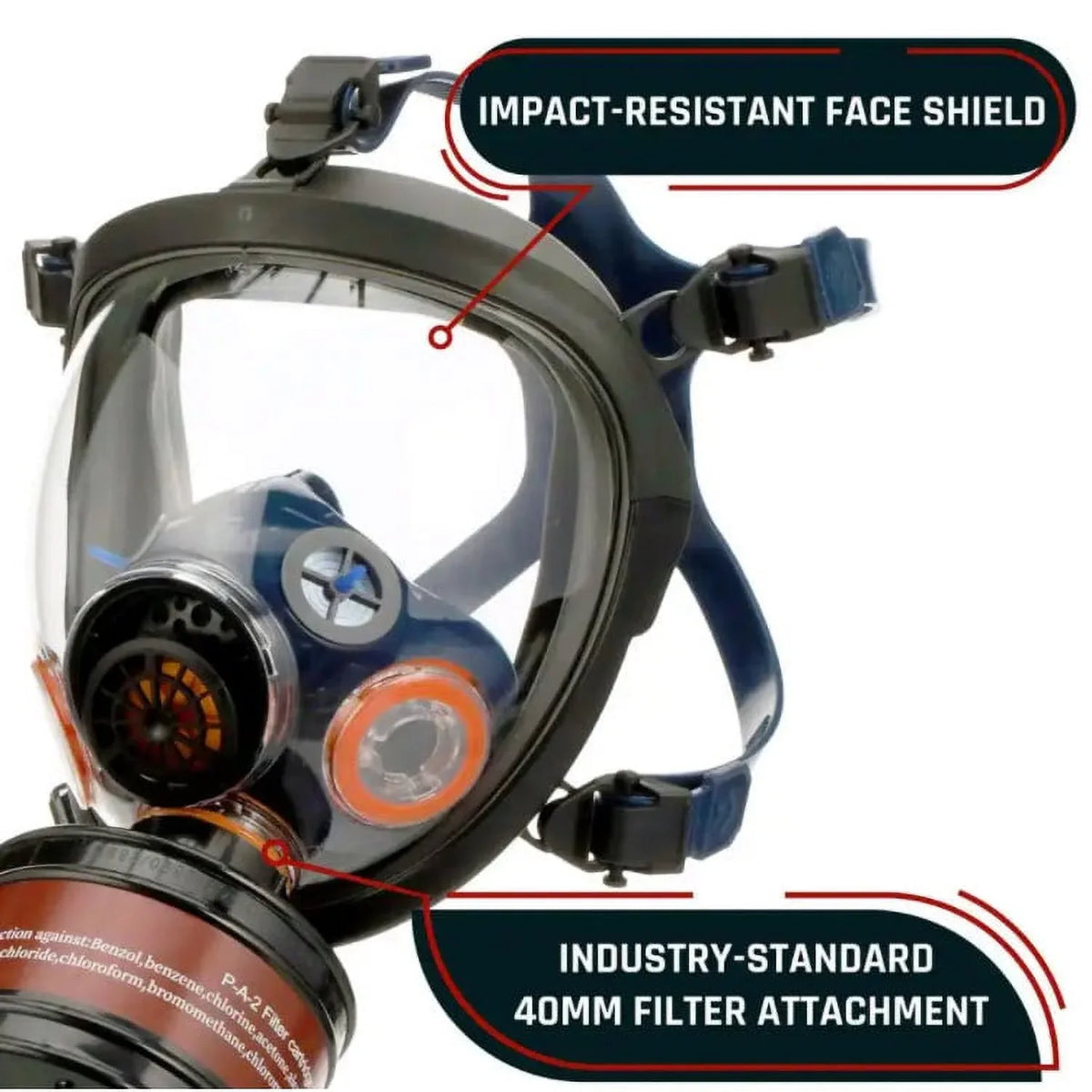 with Face Full Mask Vapor Particulate Organic Respirator ST-100X and Gas Filtration Survival