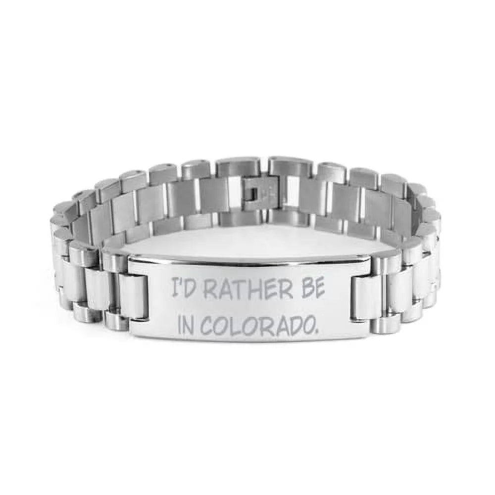 Colorado. Be Colorado Engraved Bracelet, Inspire Bracelet, for I'd Rather Colorado in amangny Ladder