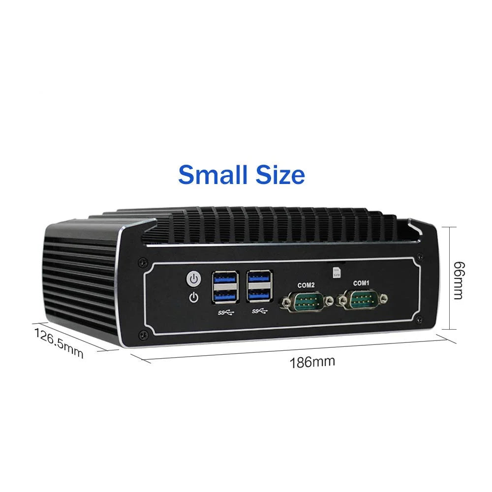 Card 4 8250U Core 1TB i5 SIM 2 Slot, Pro Mini Fanless 4*USB3.0, Dual COM, Cores PC, SSD CPU, 4K HDD, 10 PARTAKER Computer, Gen, 8GB Nic, HD, Mini Industrial Powerful 8th 128GB DP, Ram Windows