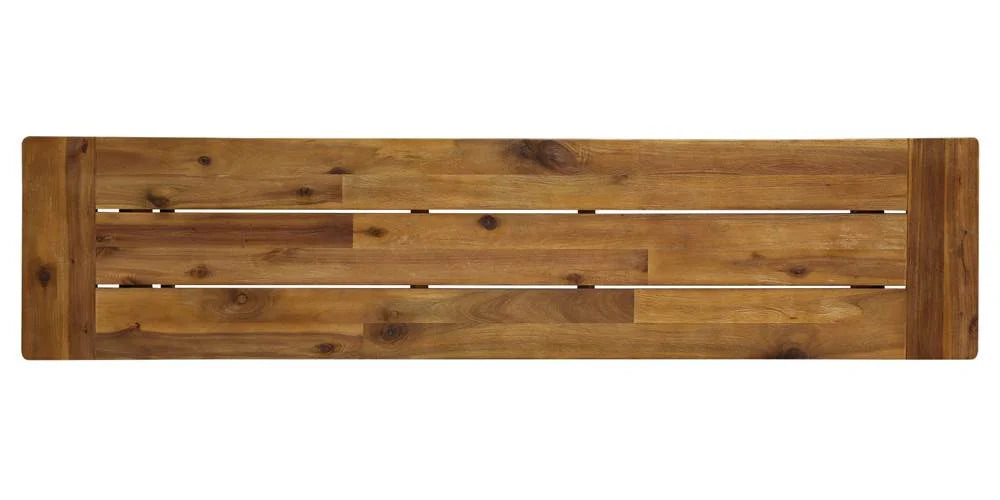 Teak Outdoor in Bench Black Raphael Sandblast and