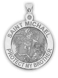 Medal Sterling of a 3/4 Silver Saint Inch - Religious Size - Michael Nickel in My - Brother Protect