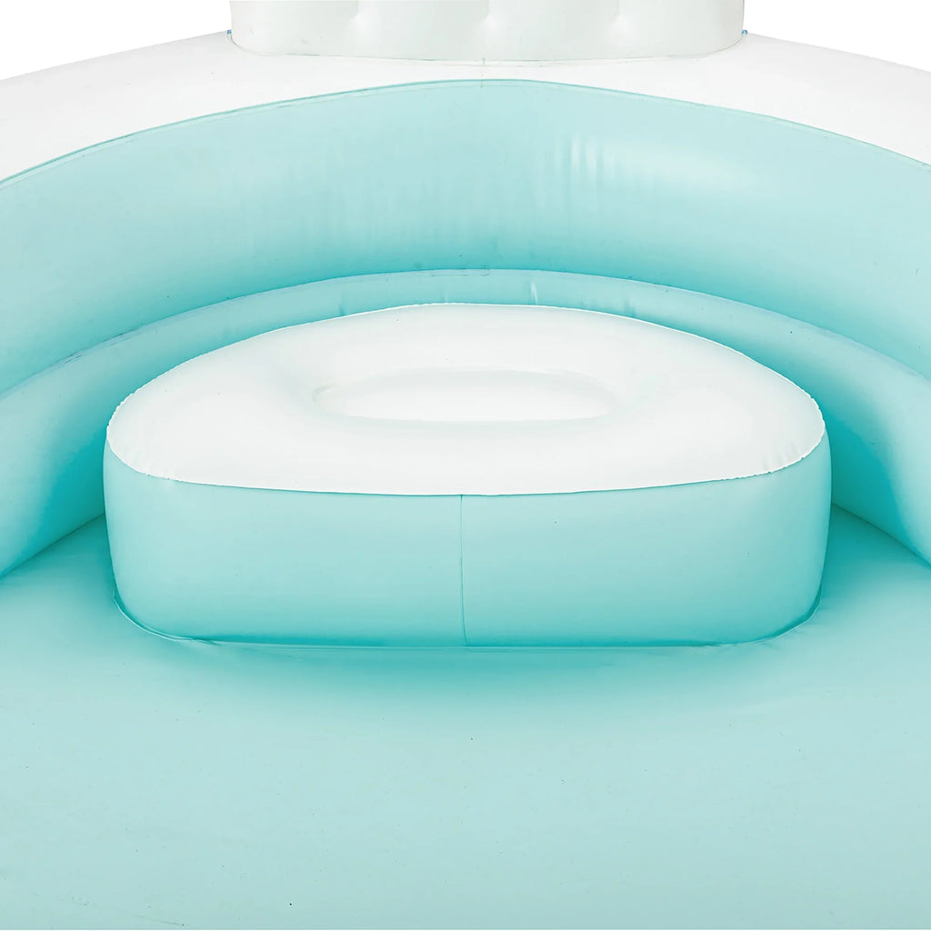 Inflatable Outdoor Party Holders, Funsicle: Cup Pool White, Lounge Comfortable Backrests, 10ft Teal - Pool, & 120x110x18", Shimmer Pool Family