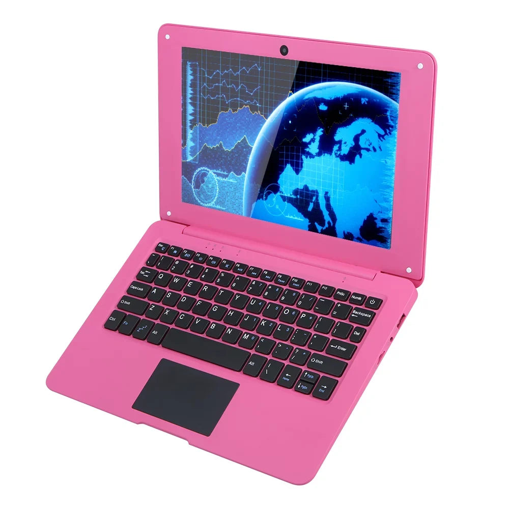 Portable Pink 10.1inch Intel 2GB+64GB/ with Processor/ Windows 10 card Netbook Quad Plug Core BT/ Support Wi-Fi/ Tomshine TF HD