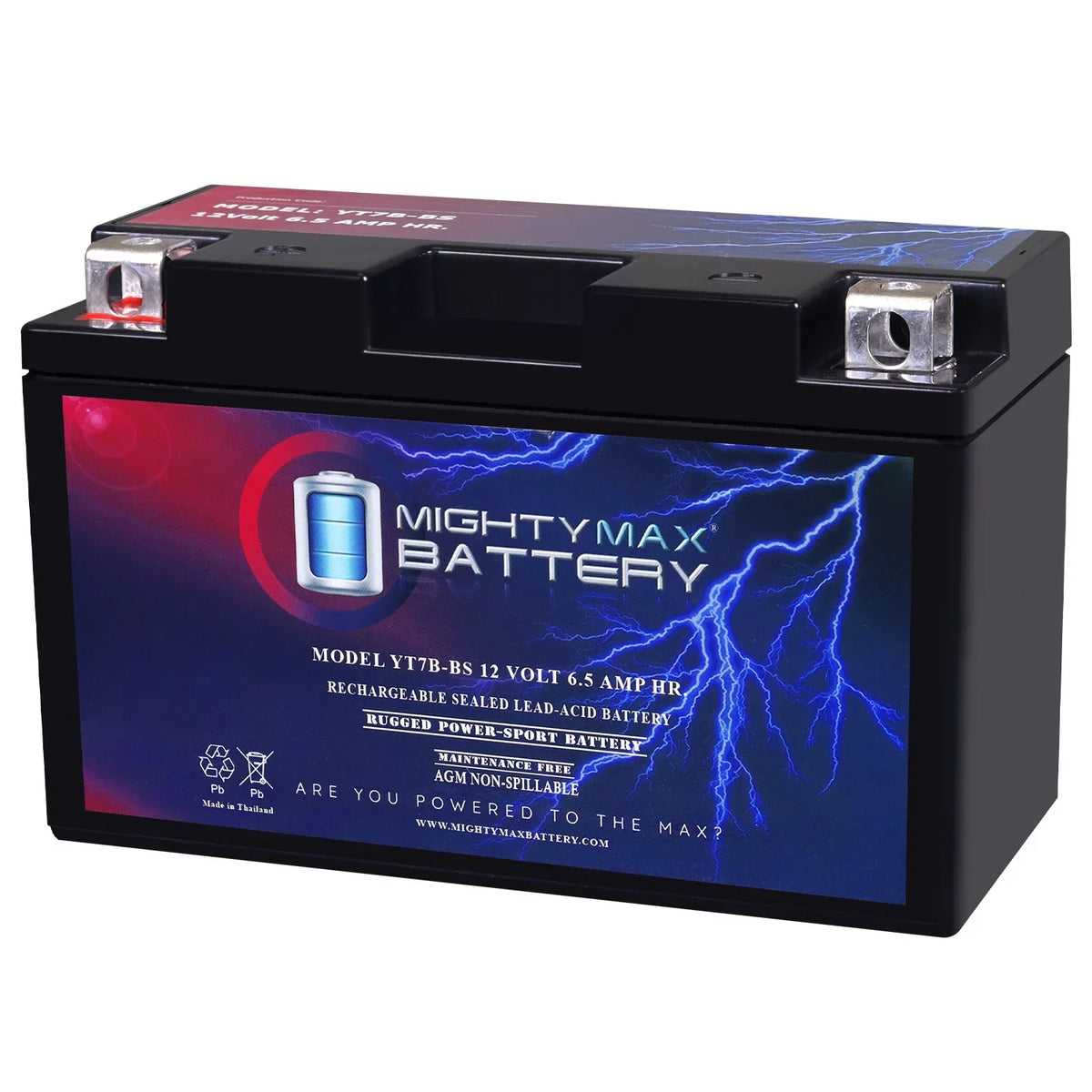 6.5AH Shotgun YT7B-BS Replacement Battery 12V with YT7B-BS Compatible