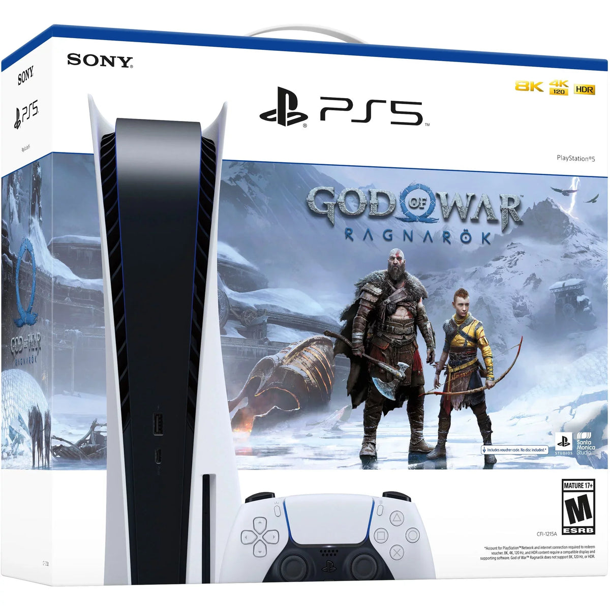 Additional Controller, Game Ragnarök War Cefesfy Video – God (Disc of an Edition) Bundle PlayStation_PS5 5 DualSense –and Console