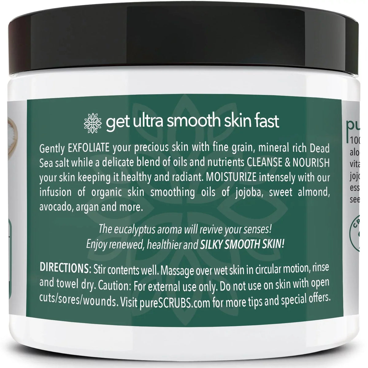 & 16oz Nutrients Oils - FREE + Salt Essential Mini Organic SCRUB - Organic Large Spoon, Body Bar BODY Dead pureSCRUBS EUCALYPTUS Exfoliating Set Wooden Scrub Infused Pure Premium Sea & Soap Loofah