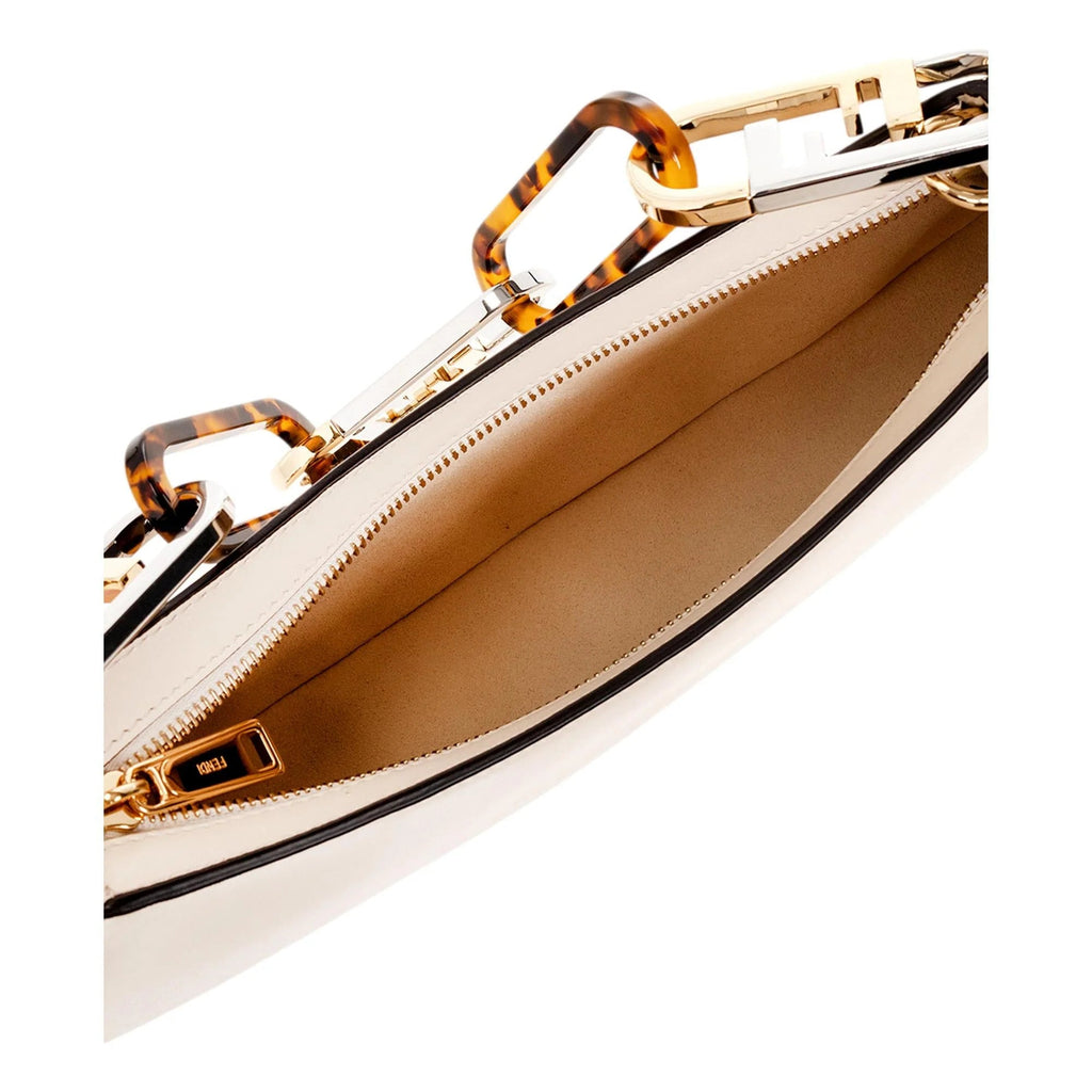 Fendi Shoulder Calfskin Bag Ivory Leather Swing O'Lock