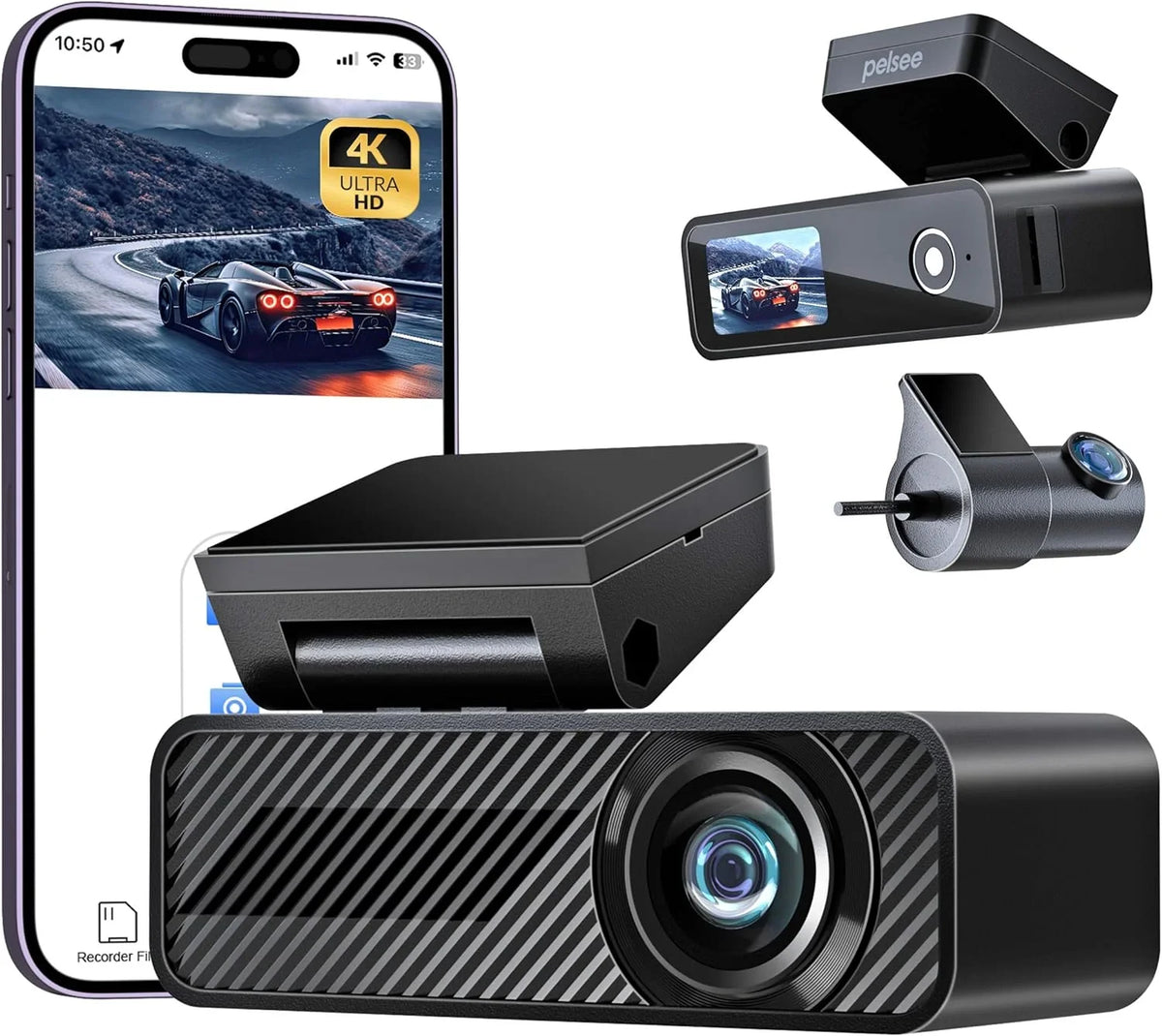 Car 2K/1080P Built-in Cam Vision,Voice Cars, Duo Control,24H Rear, Mode,G-Sensor,P1 Parking Camera for Dash Front Front IPS Mini and Display 4K Single Pelsee Camera, Dashcam,Night Dash Wi-Fi,1.5” Dual