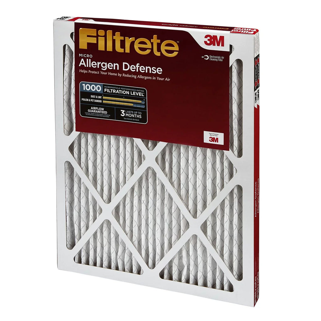 Air Filter, 1000, Micro Allergen AC Filtrate Furnace 2-Pack Defense, MPR 16x25x1,