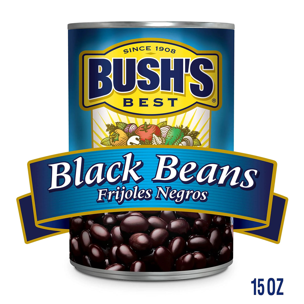 Of Best Source Gluten Bush,S Black Fat, Free, Oz 12) Plant (Pack Protein Of Low Fiber, Based Beans, And 15 Canned