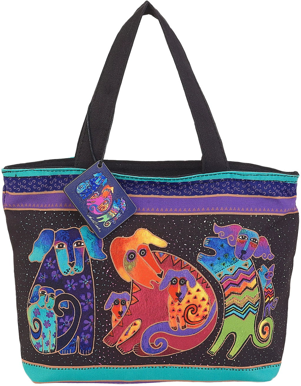 Zipper Doggies Shoulder Top Tote 18"X5"X15"-Dogs &