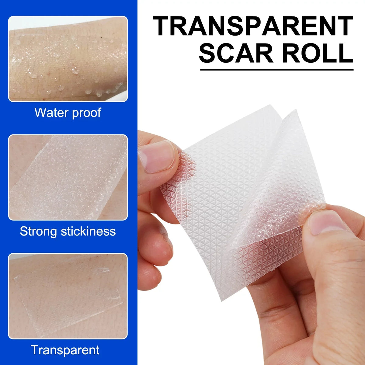 Sheets,Reusable Roll Silicone 1.6inch Scar and for Months Pephuca Silicone Reusable Grade x Scar Breathable Tape 6 Medical Pack Gel - Removal,120inch Supply,Transparent 2