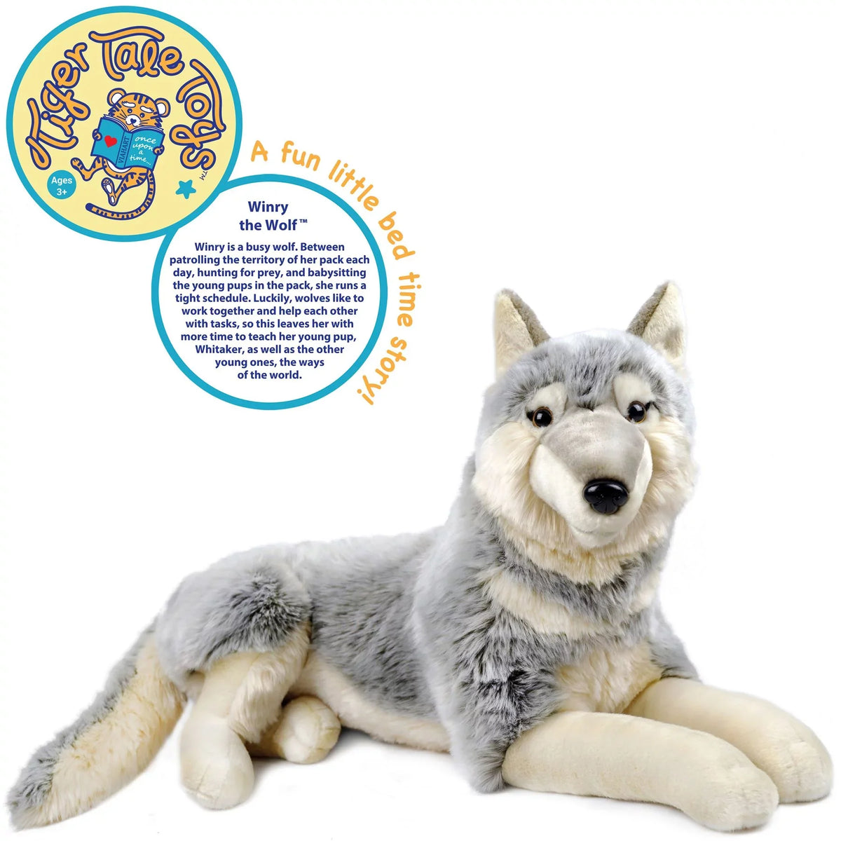 (Not 27 Wolf Tail by - Inch The Toys Dog Animal Measurement) Plush Including Tale Winry - Tiger Stuffed