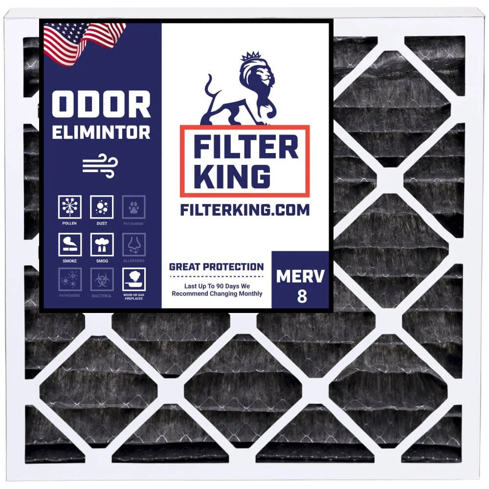 x | | 4-PACK 23.75 A/C Filters 23.75 King Carbon Pleated 24x24x1 IN x HVAC USA MERV | Furnace Size: Air .75" 8 Actual Filter | MADE Filter