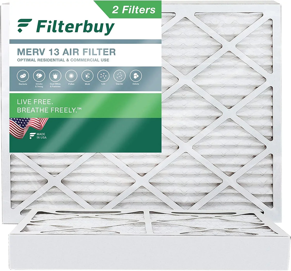 AC 13 MERV Air 10x16x4 Pleated Furnace HVAC Filterbuy (2-Pack) Filters