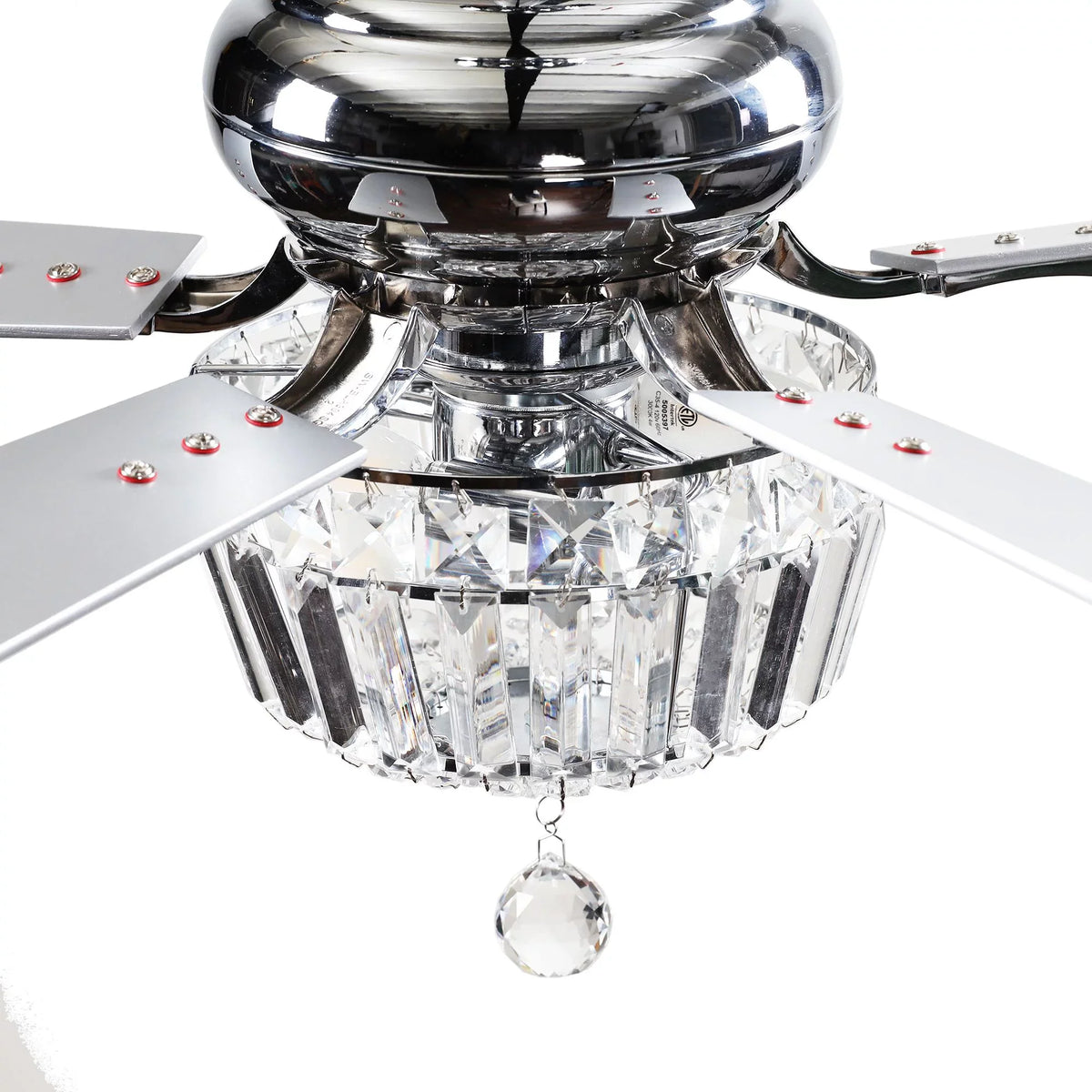 Not with Light Fan Parrot 5 Brushed Fan Included and Ceiling Bulb and Nickel Chandelier 48 Ceiling Remote Crystal Reverse Inches Blades, Uncle Modern 2 with Ceiling Fan