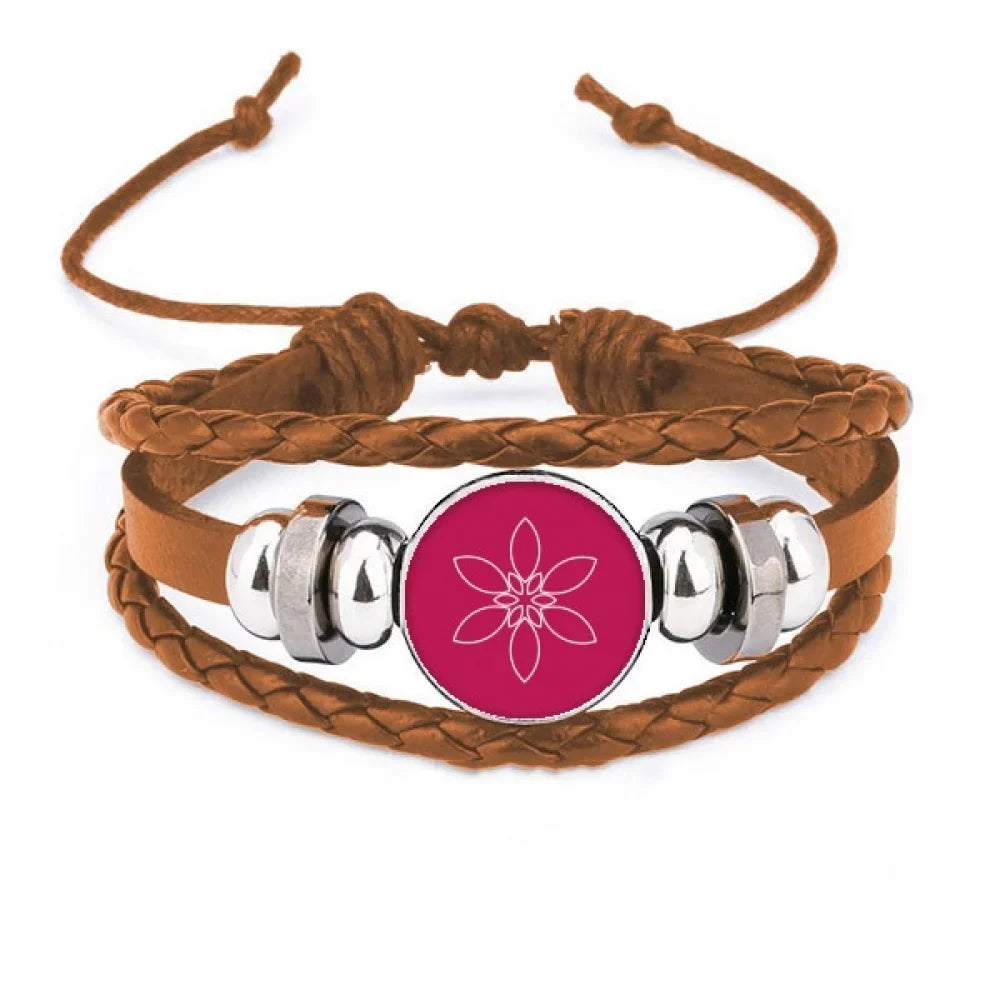 Wristband Jewelry Bracelet Flower Flowe Pattern Ornament Leather Petal