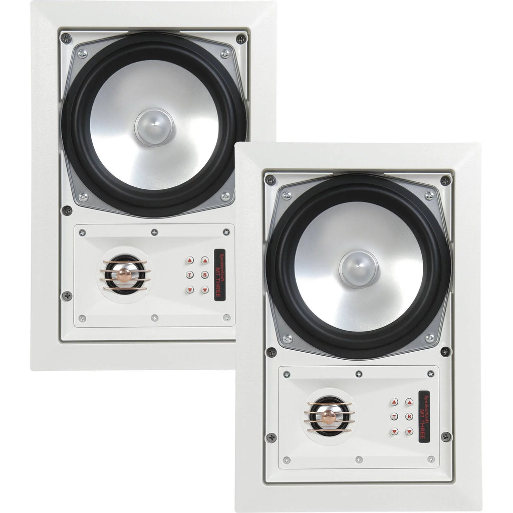 4 total) - of Speaker Includes Ceiling MT6 SpeakerCraft or Three (Multipack pair, speakers - White Grill In-Wall 8