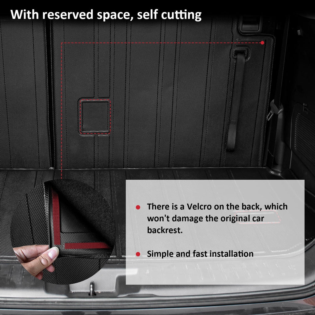 with Highlander Cargo 2020-2024 Liner Toyota Mat Accessories Highlander Fit Mats Car Trunk Backrest