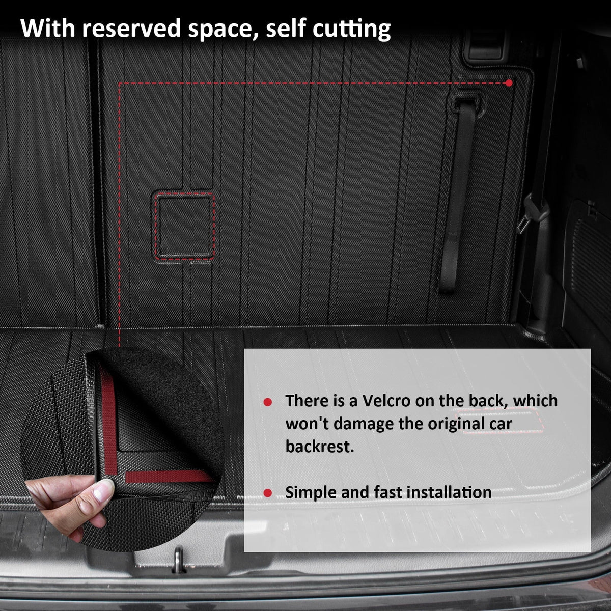 with Highlander Cargo 2020-2024 Liner Toyota Mat Accessories Highlander Fit Mats Car Trunk Backrest